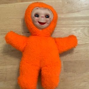 Vintage Rushton type rubber face plush doll.